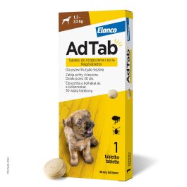 ELANCO AdTab 56 mg tabletka na kleszcze i pchły do rozgryzania i żucia dla psów (1,3–2,5 kg)