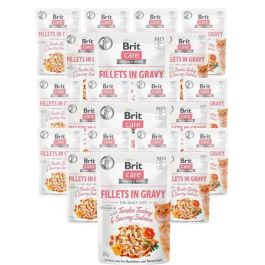 BRIT Care Fillets in gravy 24 x 85 g filety indyka i łososia w sosie