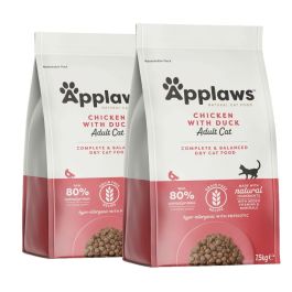 APPLAWS Dry cat Adult kurczak i kaczka karma dla dorosłych kotów 15 kg (2 x 7,5 kg)
