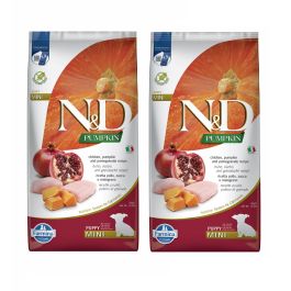 FARMINA N&D Pumpkin Dog Puppy Mini chicken, pumpkin & pomegranate kurczak, dynia i granat dla szczeniąt 2 x 7 kg