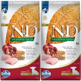 FARMINA N&D Ancestral  Low Grain Chicken & Pomegranate Mini Puppy 2 x 7 kg