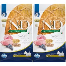 FARMINA N&D Ancestral Grain Lamb & Blueberry Adult Mini dog karma dla psów małych ras 2 x 2,5 kg