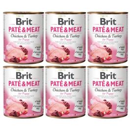 BRIT Pate&Meat puppy 6x800 g pasztet dla szczeniąt