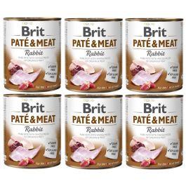 BRIT Pate&Meat rabbit 6x800 g pasztet z królikiem dla psa