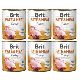 BRIT Pate&Meat turkey 6x800 g pasztet z indykiem dla psa