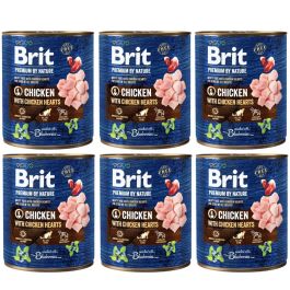 BRIT Premium by Nature chicken, hearts 6x800 g kurczak i serca