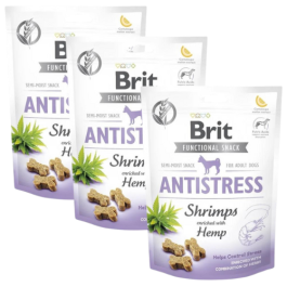 BRIT Care Dog Functional Snack Shrimp Antistress 3x150 g przysmaki z krewetkami na stres