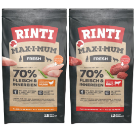 RINTI MAX-I-MUM Beef z wołowiną 12 kg + Chicken z kurczakiem 12 kg