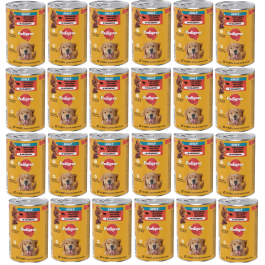 PEDIGREE Adult puszka 24x400 g mokra karma pełnoporcjowa dla dorosłych psów, z mieszanką wołowiny i wątróbki, w galaretce