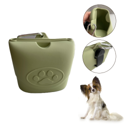 Silikonowa torebka na smakołyki - jasnozielona