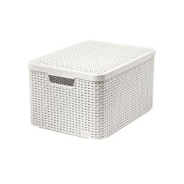 CURVER Koszyk "STYLE" L z pokrywą kremowe