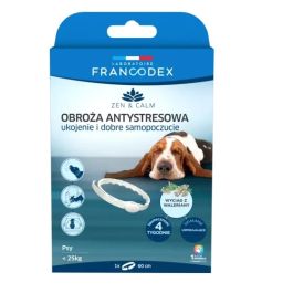 FRANCODEX Obroża antystresowa z walerianą dla psów < 25 kg 60 cm