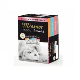 MIAMOR Ragout Royale Multibox 12 x 100 g indyk, łosoś, dziczyzna w galaretce