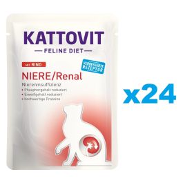 KATTOVIT Feline Diet Niere/Renal Beef 24 x 85 g