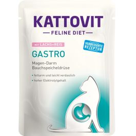 KATTOVIT Feline Diet Gastro Łosoś z ryżem 24x85 g