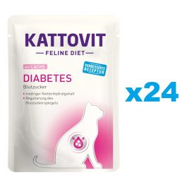 KATTOVIT Feline Diet Diabetes Łosoś 24 x 85 g