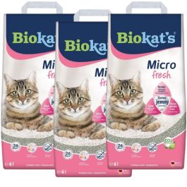BIOKAT'S Micro Fresh 3x6 l drobny żwirek bentonitowy