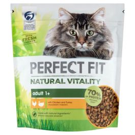 PERFECT FIT Natural Vitality 1+ z Kurczakiem i Indykiem 6x650 g - sucha karma dla dorosłych kotów
