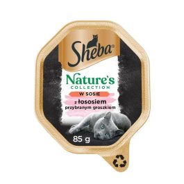 SHEBA Nature's Collection 22 x 85 g w sosie z łososiem i groszkiem