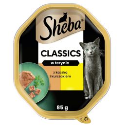 SHEBA Classics tacka 22x85 g w terynie z kaczką i kurczakiem