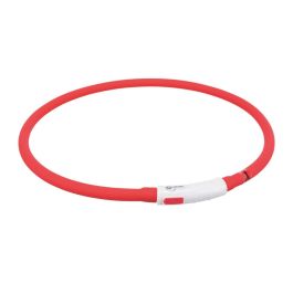 TRIXIE Opaska dla psa świecąca USB XS–XL czerwona