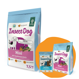 GREEN PETFOOD InsectDog Mini Grainfree 7,5 kg + 900g & Denties GRATIS