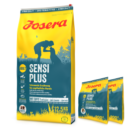 JOSERA SensiPlus 12,5kg dla dorosłych psów z wrażliwym układem pokarmowym + 2x 900g GRATIS