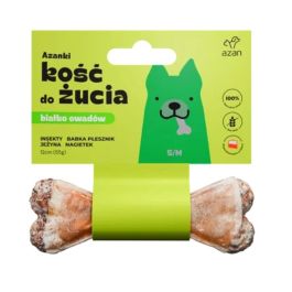 AZANKI Kość z insektami i jeżyną dla psa S/M 12cm