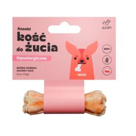 AZANKI Kość ze skóry końskiej dla psa Mini 10cm