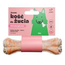AZANKI Kość ze skóry jelenia dla psa M/L 17cm