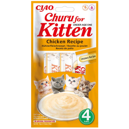 INABA Churu Kitten Chicken 4x14 g przysmak z kurczakiem dla kociąt