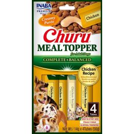 INABA Dog Meal Topper Chicken 4x14 g kremowy dodatek z kurczakiem do karmy dla psów