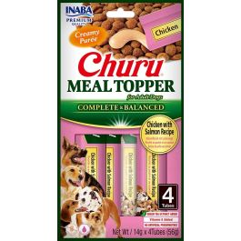 INABA Dog Meal Topper Chicken Salmon 4x14 g kremowy dodatek z kurczakiem i łososiem do karmy dla psów