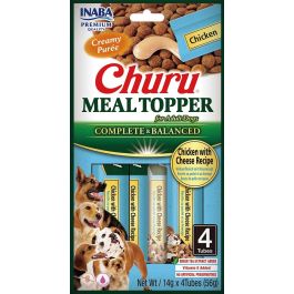 INABA Dog Meal Topper Chicken Cheese 4x14 g kremowy dodatek z kurczakiem i serem do karmy dla psów