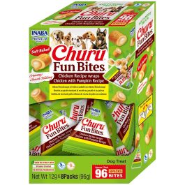 INABA Dog Churu Fun Bites Chicken with Pumpkin 8x12g wrapy z kurczakiem i dynią dla psa