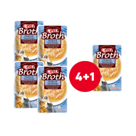 INABA CIAO Broth Bulion z kurczakiem i tuńczykiem dla kotów 40g (4+1 GRATIS)