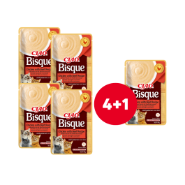 INABA CIAO Bisque Zupa krem z kurczaka i wołowiny 40g (4+1 GRATIS)