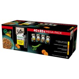 SHEBA Nature’s Collection Drobiowe Smaki 40x85 g w galaretce kawałki z kurczakiem, indykiem, kaczką, drobiem dla dorosłych kotów