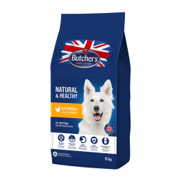 BUTCHER'S Natural&Healthy sucha karma dla psa z kurczakiem 15 kg