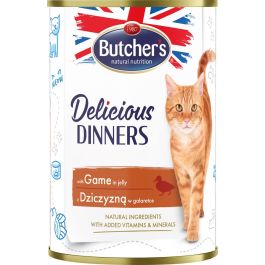 BUTCHER'S Delicious Dinners, karma dla kota, kawałki z dziczyzną w galaretce, 400g