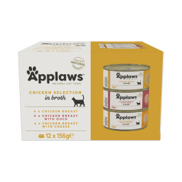 APPLAWS Chicken Selection Multipack kurczak w sosie własnym dla kotów 12x156g