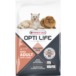 VERSELE-LAGA Opti Life Adult Skin Care Mini dla ras małych z wrażliwą skórą Łosoś 7,5 kg