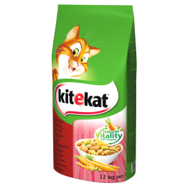 KITEKAT sucha karma dla kota z wołowiną i warzywami 12kg
