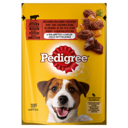 PEDIGREE Adult 100g mokra karma dla dorosłych psów kawałki w galaretce z wołowiną i wątróbką