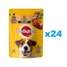 PEDIGREE Adult saszetka 24x100g mokra karma dla dorosłych psów kawałki kurczaka i warzywa w sosie