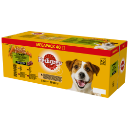 PEDIGREE Adult saszetka 40x100g Mix Smaków w sosie kurczak, wołowina, indyk, jagnięcina z warzywami