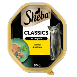 SHEBA Classics tacka 85 g mokra karma pełnoporcjowa dla dorosłych kotów koktajl drobiowy w terynie