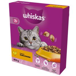 WHISKAS Senior Sucha Karma z Pysznym Kurczakiem 5x800g