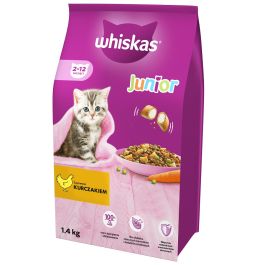 WHISKAS Junior 6x1,4 kg  sucha karma pełnoporcjowa dla kociąt  z pysznym kurczakiem