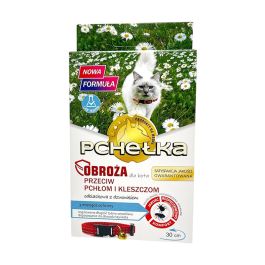 PCHEŁKA Obroża przeciw pchłom i kleszczom z dzwoneczkiem dla kota 30 cm